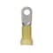 Panduit Ring Terminal, 1/4 in Stud Size, 4 AWG, 600 V, Vinyl Insulated, Yellow, 200 PK PV4-14RX-T - alternate 1